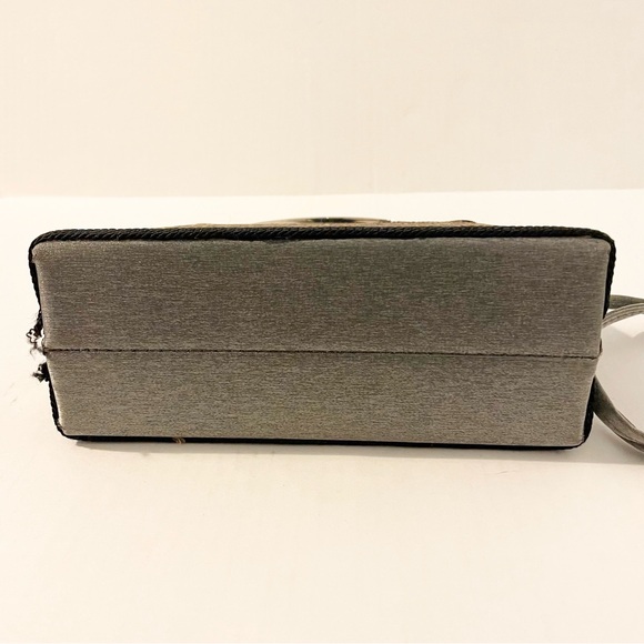 Vintage Moo Roo Charleston Purse Tapestry Bag Metal Handle Handbag Structured - Picture 5 of 10